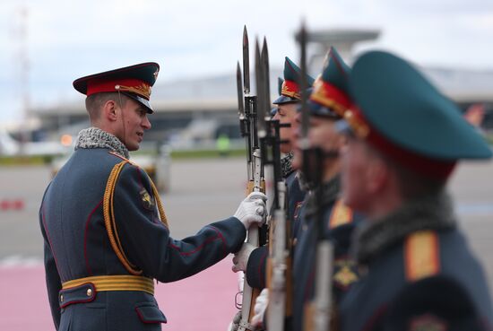 Arrival of President of the Republic of Guinea-Bissau Umaro Sissoco Embalo in Moscow for 80th anniversary of Victory