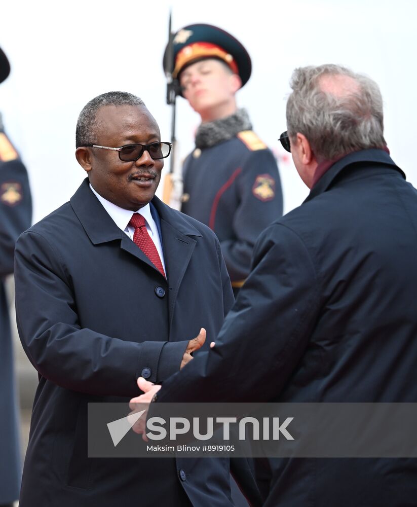 Arrival of President of the Republic of Guinea-Bissau Umaro Sissoco Embalo in Moscow for 80th anniversary of Victory