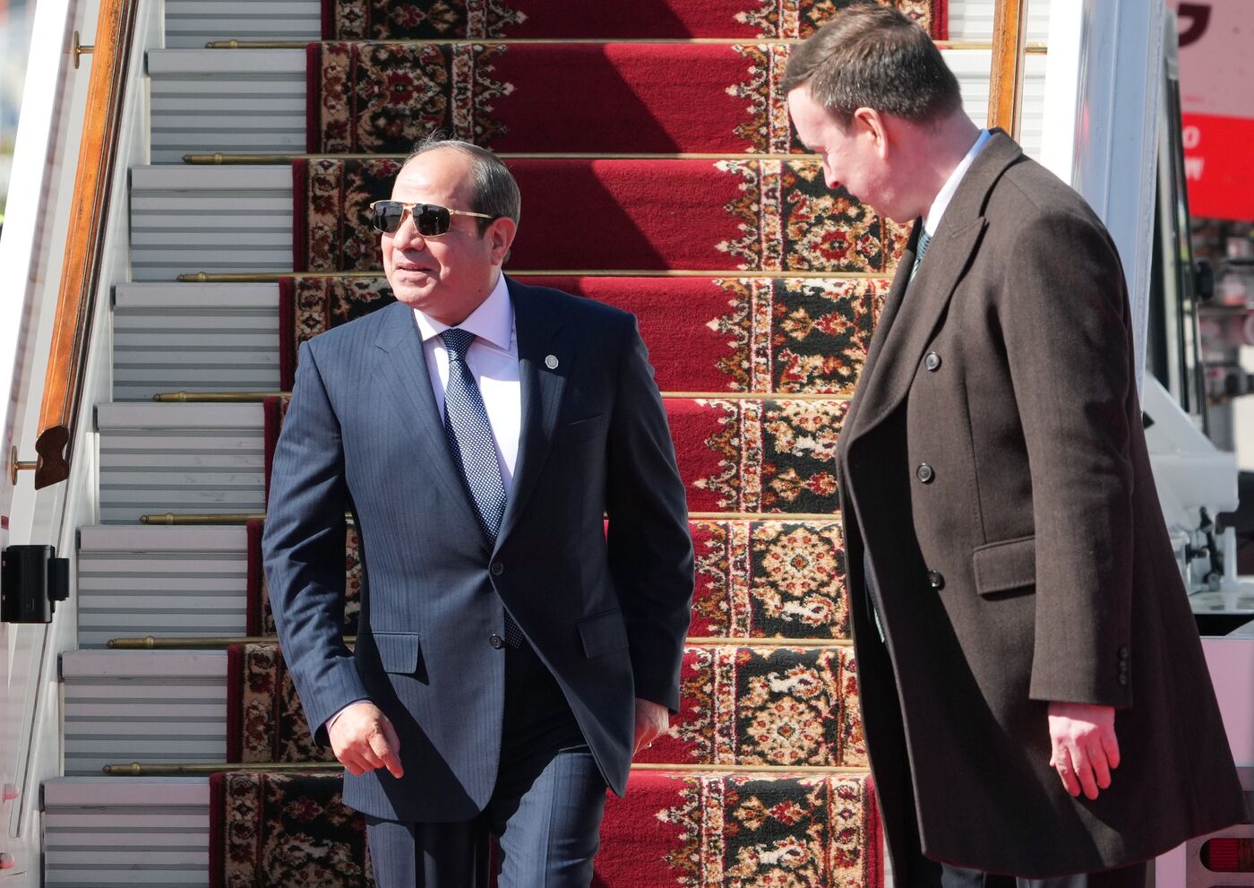 Arrival of President of the Arab Republic of Egypt Abdel Fattah el-Sisi in Moscow for 80th anniversary of Victory