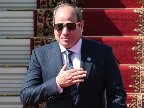 Arrival of President of the Arab Republic of Egypt Abdel Fattah el-Sisi in Moscow for 80th anniversary of Victory