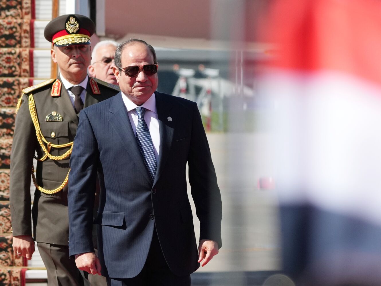 Arrival of President of the Arab Republic of Egypt Abdel Fattah el-Sisi in Moscow for 80th anniversary of Victory