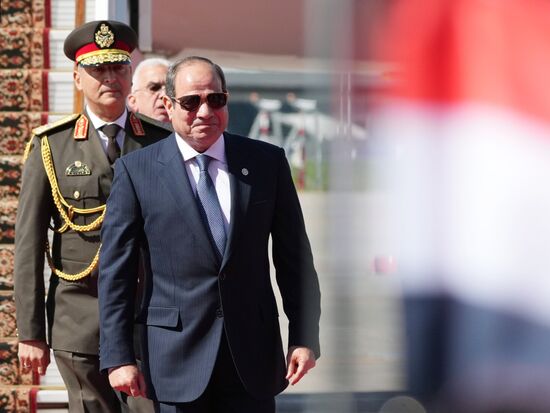 Arrival of President of the Arab Republic of Egypt Abdel Fattah el-Sisi in Moscow for 80th anniversary of Victory