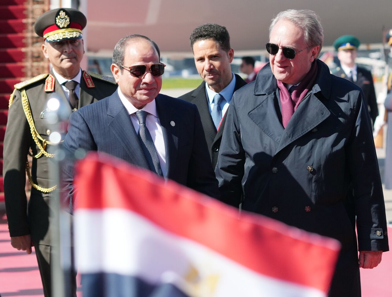 Arrival of President of the Arab Republic of Egypt Abdel Fattah el-Sisi in Moscow for 80th anniversary of Victory