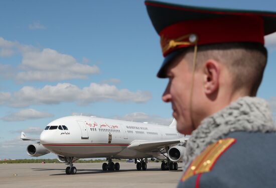 Arrival of President of the Arab Republic of Egypt Abdel Fattah el-Sisi in Moscow for 80th anniversary of Victory
