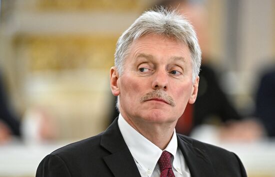 May 8, 2025. Press Secretary of the President of the Russian Federation Dmitry Peskov ahead of the meeting between President of Russia Vladimir Putin and President of China Xi Jinping. Location: Russia, Moscow. Author: Sergey Bobylev/Sputnik. President of China Xi Jinping's official visit to Russia
