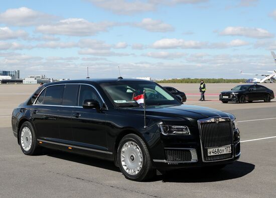 Arrival of President of the Arab Republic of Egypt Abdel Fattah el-Sisi in Moscow for 80th anniversary of Victory