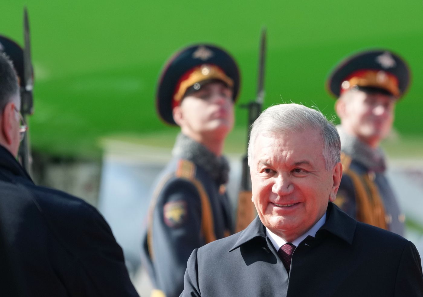 Arrival of President of Uzbekistan Shavkat Mirziyoyev in Moscow for 80th anniversary of Victory