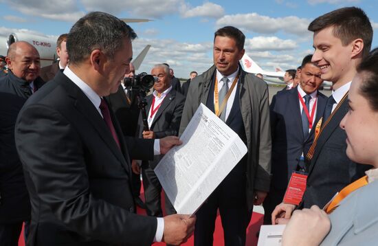 Arriaval of the President of the Kyrgyz Republic Sadyr Japarov in Moscow for 80th anniversary of Victory