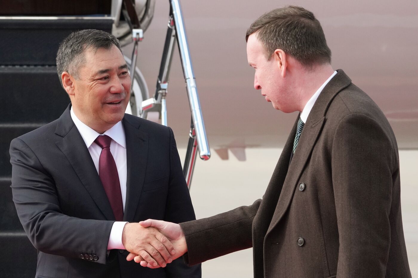 Arriaval of the President of the Kyrgyz Republic Sadyr Japarov in Moscow for 80th anniversary of Victory