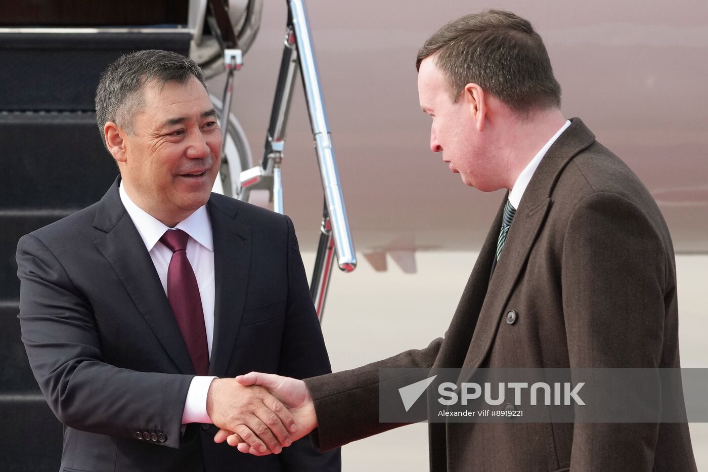 Arriaval of the President of the Kyrgyz Republic Sadyr Japarov in Moscow for 80th anniversary of Victory