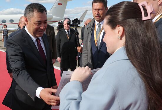 Arriaval of the President of the Kyrgyz Republic Sadyr Japarov in Moscow for 80th anniversary of Victory