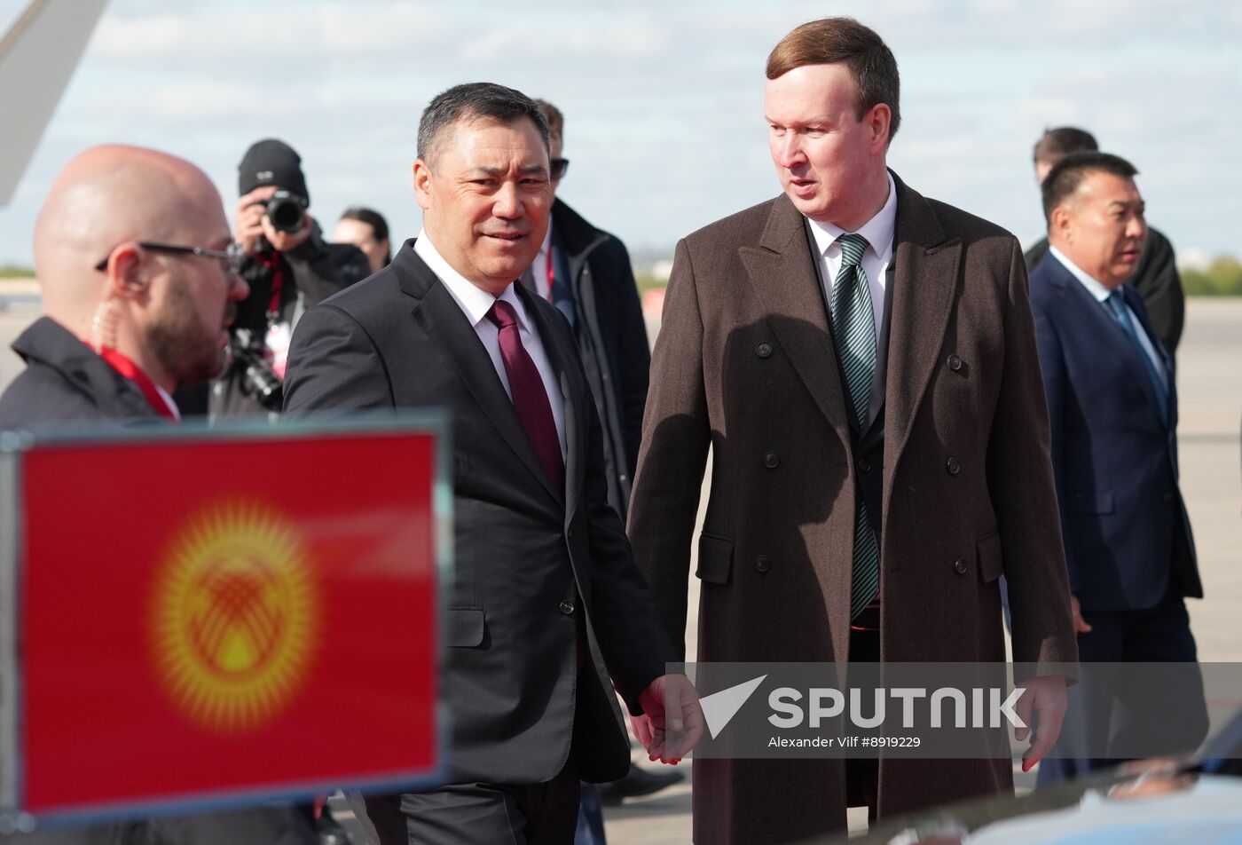 Arriaval of the President of the Kyrgyz Republic Sadyr Japarov in Moscow for 80th anniversary of Victory