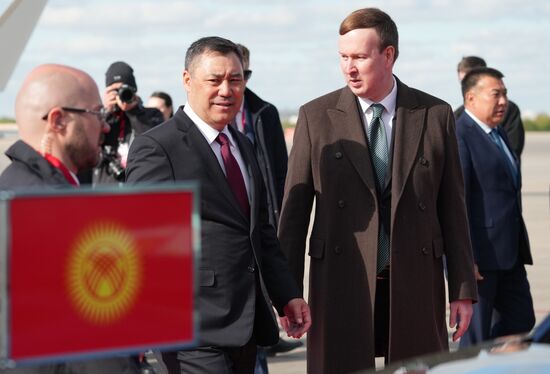 Arriaval of the President of the Kyrgyz Republic Sadyr Japarov in Moscow for 80th anniversary of Victory