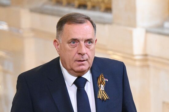 President of Republika Srpska Milorad Dodik arrives in the Kremlin for a gala concert held for heads of foreign delegations invited to the celebrations of the 80th anniversary of Victory in the Great Patriotic War. Location: Russia, Moscow. Author: Alexandr Kryazhev/Sputnik. Heads of foreign delegations arrive in Kremlin for gala concert