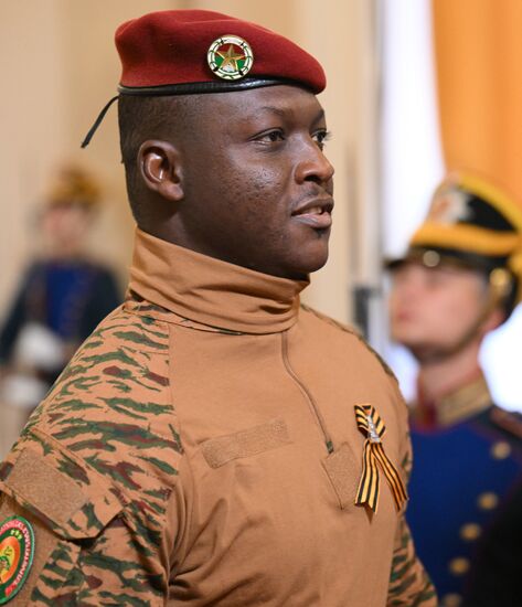 President of Burkina Faso Ibrahim Traore arrives in the Kremlin for a gala concert held for heads of foreign delegations invited to the celebrations of the 80th anniversary of Victory in the Great Patriotic War. Location: Russia, Moscow. Author: Alexandr Kryazhev/Sputnik. Heads of foreign delegations arrive in Kremlin for gala concert