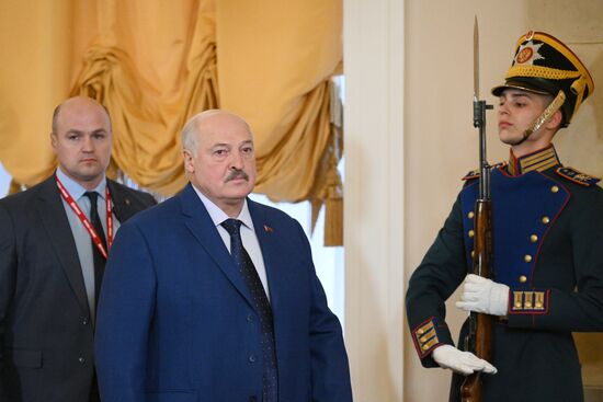 President of Belarus Alexander Lukashenko arrives in the Kremlin for a gala concert held for heads of foreign delegations invited to the celebrations of the 80th anniversary of Victory in the Great Patriotic War. Location: Russia, Moscow. Author: Alexandr Kryazhev/Sputnik. Heads of foreign delegations arrive in Kremlin for gala concert