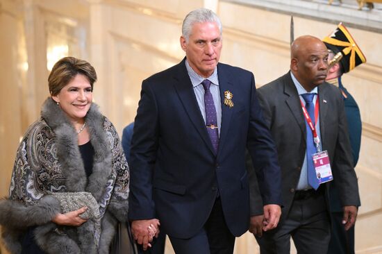 President of Cuba Miguel Diaz-Canel Bermudez arrived in the Kremlin for a gala concert held for heads of foreign delegations invited to the celebrations of the 80th anniversary of Victory in the Great Patriotic War. Location: Russia, Moscow. Author: Alexandr Kryazhev/Sputnik. Heads of foreign delegations arrive in Kremlin for gala concert