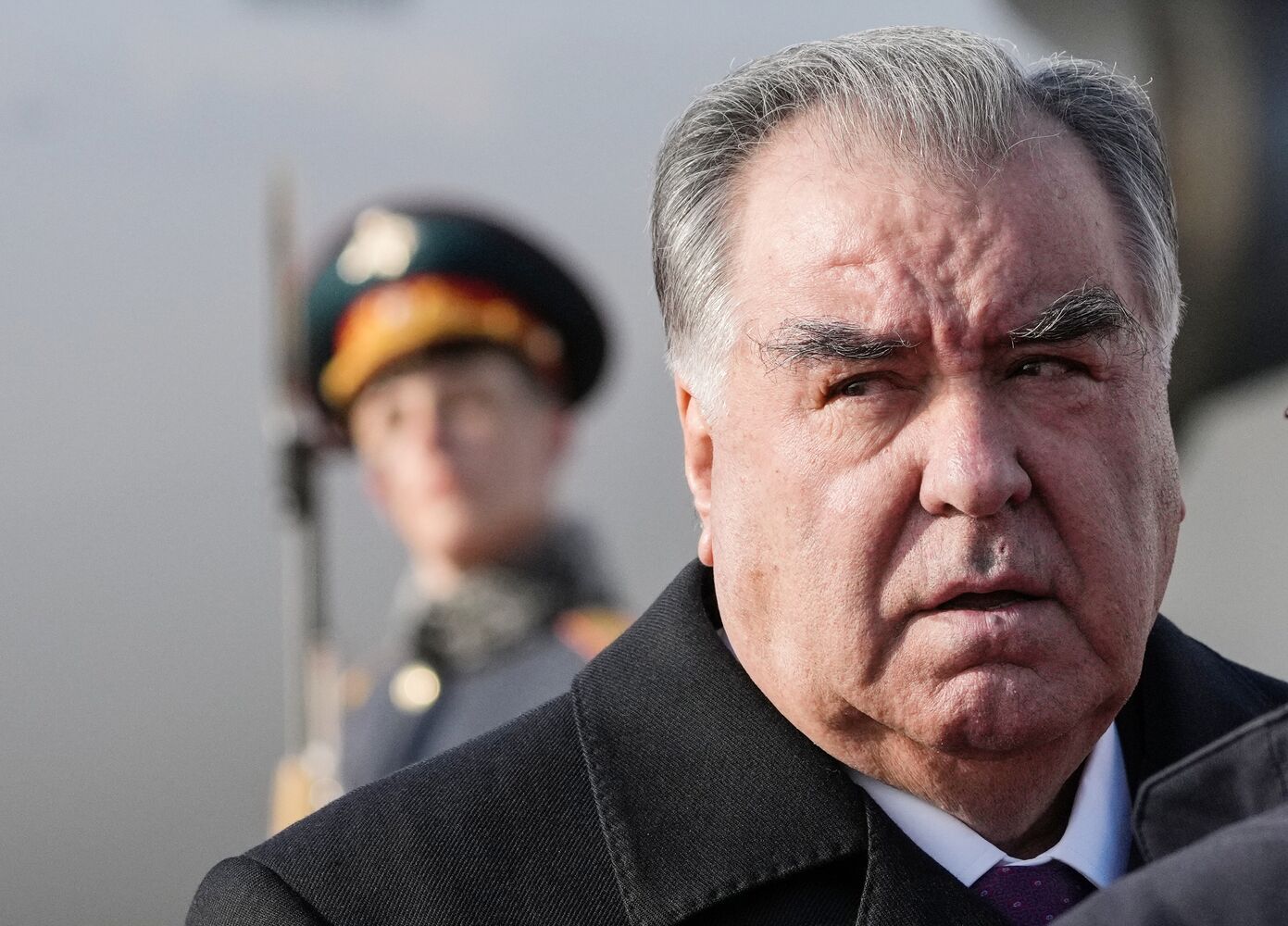 Arrival of President of Tajikistan Emomali Rahmon in Moscow to attend celebrations of 80th anniversary of Victory