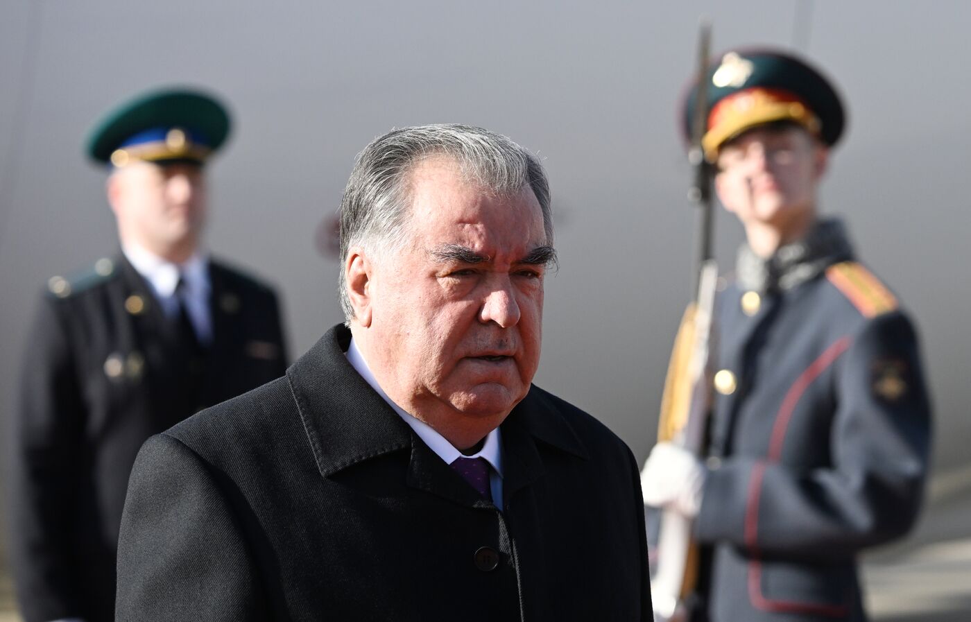 Arrival of President of Tajikistan Emomali Rahmon in Moscow to attend celebrations of 80th anniversary of Victory