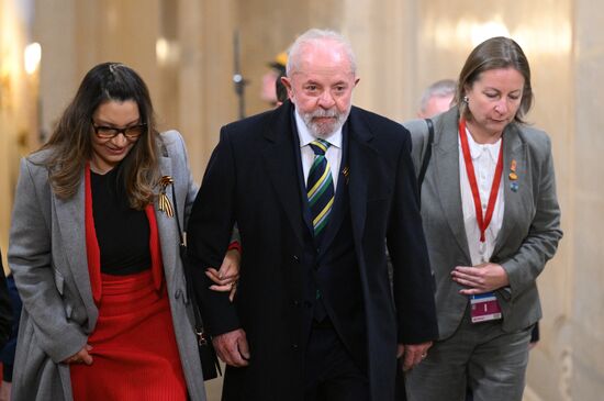 President of Brazil Luiz Inacio Lula da Silva arrives in the Kremlin for a gala concert held for heads of foreign delegations invited to the celebrations of the 80th anniversary of Victory in the Great Patriotic War. Location: Russia, Moscow. Author: Alexandr Kryazhev/Sputnik. Heads of foreign delegations arrive in Kremlin for gala concert
