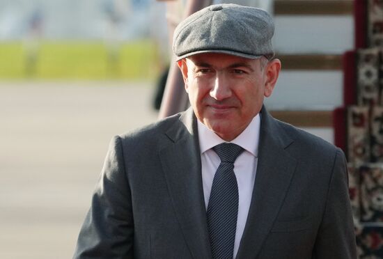 Arrival of Prime Minister of Armenia Nikol Pashinyan in Moscow for 80th anniversary of Victory