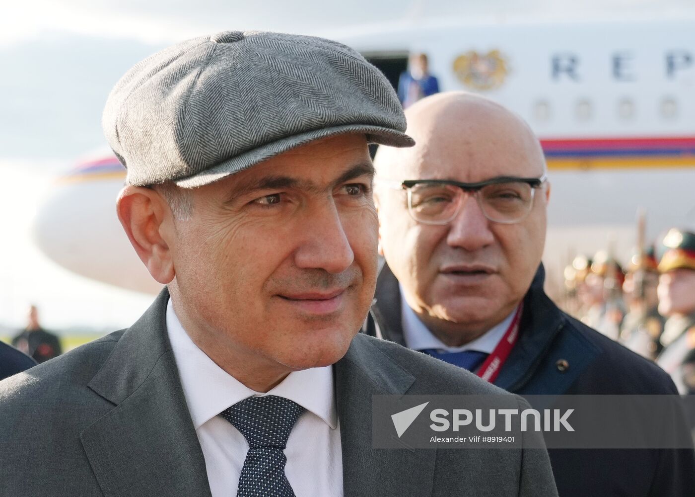 Arrival of Prime Minister of Armenia Nikol Pashinyan in Moscow for 80th anniversary of Victory