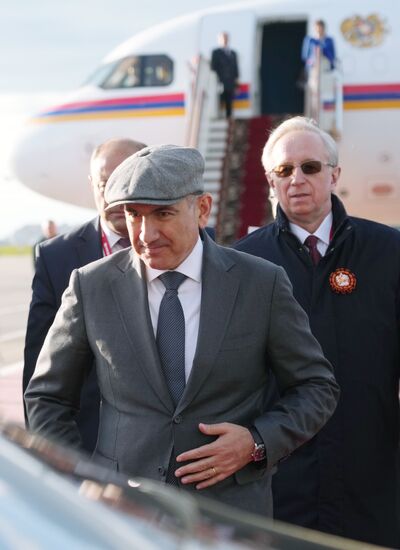 Arrival of Prime Minister of Armenia Nikol Pashinyan in Moscow for 80th anniversary of Victory