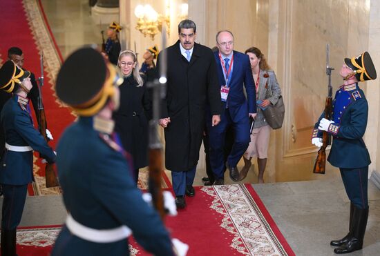President of Venezuela Nicolas Maduro arrives in the Kremlin for a gala concert held for heads of foreign delegations invited to the celebrations of the 80th anniversary of Victory in the Great Patriotic War. Location: Russia, Moscow. Author: Alexandr Kryazhev/Sputnik. Heads of foreign delegations arrive in Kremlin for gala concert