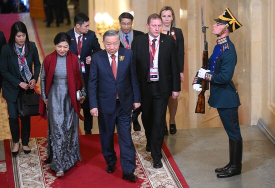 Secretary General of the Communist Party of Vietnam To Lam arrives in the Kremlin for a gala concert held for heads of foreign delegations invited to the celebrations of the 80th anniversary of Victory in the Great Patriotic War. Location: Russia, Moscow. Author: Alexandr Kryazhev/Sputnik. Heads of foreign delegations arrive in Kremlin for gala concert