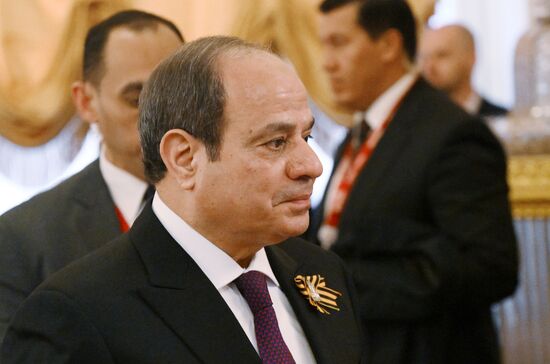 President of Egypt Abdel Fattah el-Sisi arrives in the Kremlin for a gala concert held for heads of foreign delegations invited to the celebrations of the 80th anniversary of Victory in the Great Patriotic War. Location: Russia, Moscow. Author: Alexandr Kryazhev/Sputnik. Heads of foreign delegations arrive in Kremlin for gala concert
