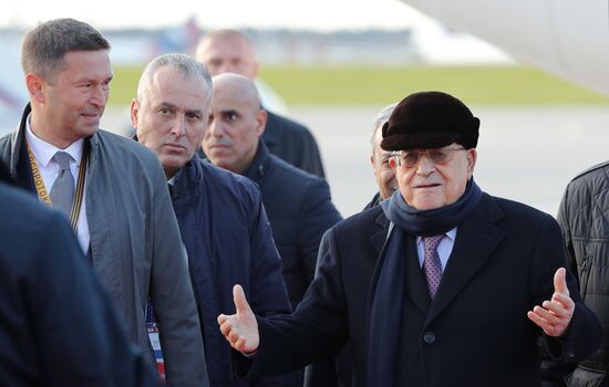 Arrival of President of Palestine Mahmoud Abbas for 80th anniversary of Victory
