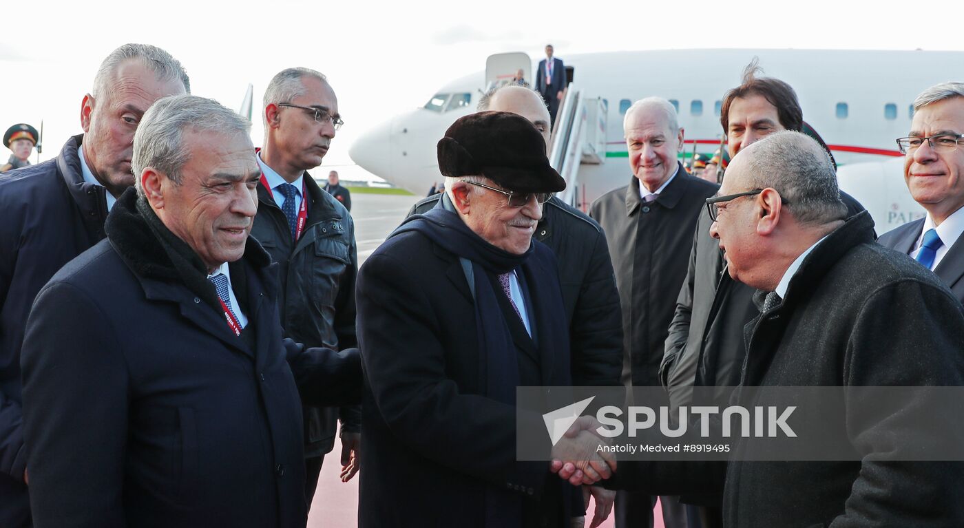 Arrival of President of Palestine Mahmoud Abbas for 80th anniversary of Victory
