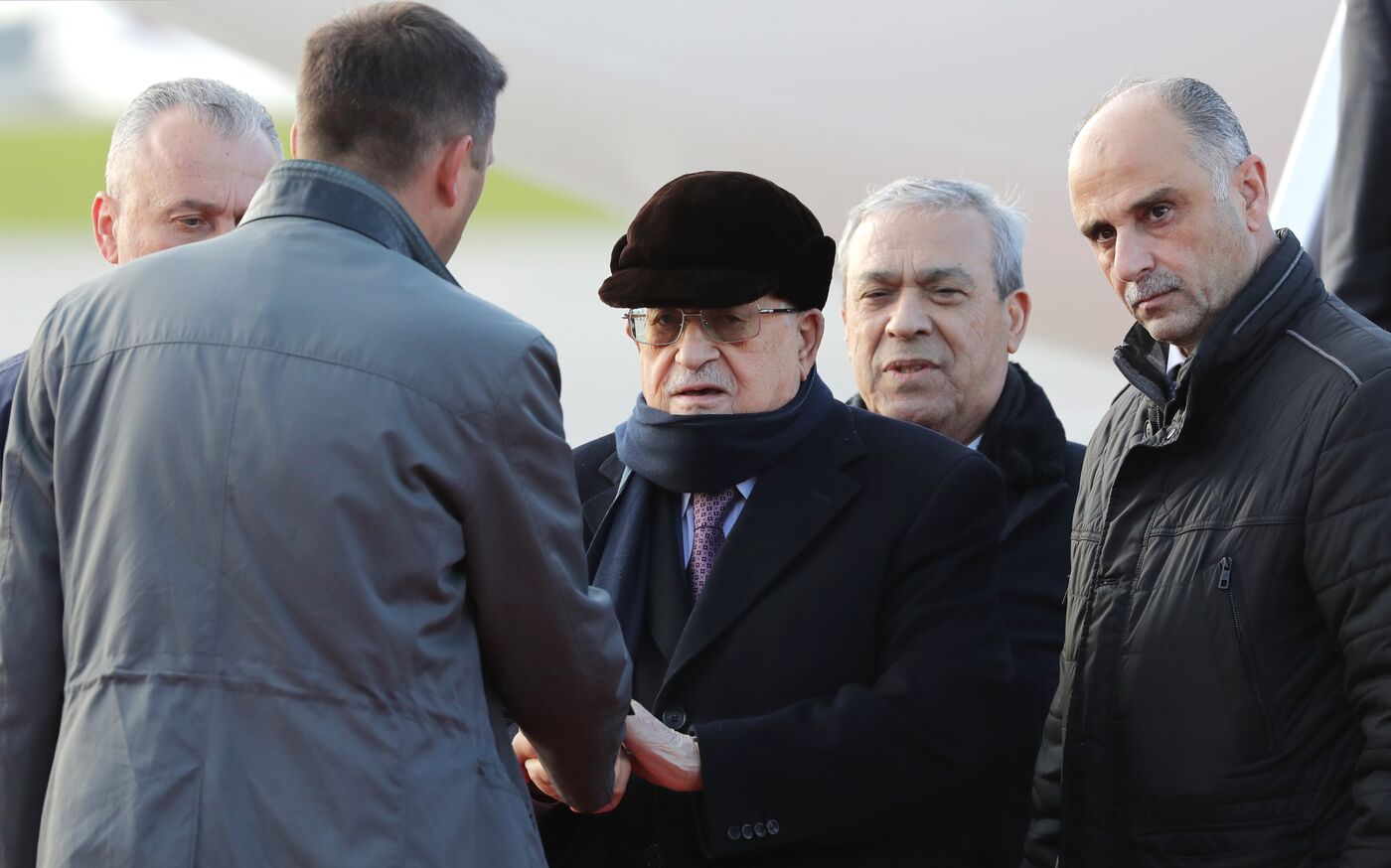 Arrival of President of Palestine Mahmoud Abbas for 80th anniversary of Victory