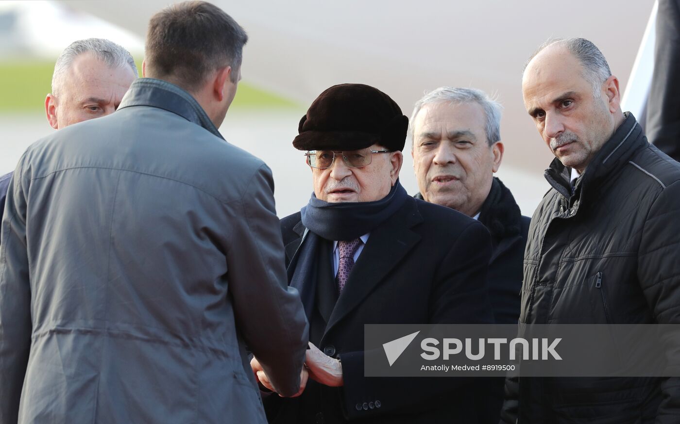 Arrival of President of Palestine Mahmoud Abbas for 80th anniversary of Victory