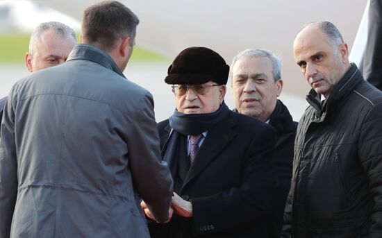 Arrival of President of Palestine Mahmoud Abbas for 80th anniversary of Victory