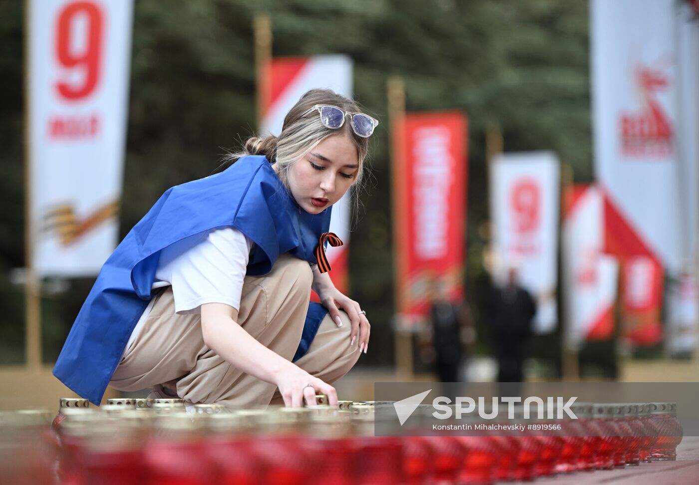 Russia WWII Victory Anniversary Candle Event