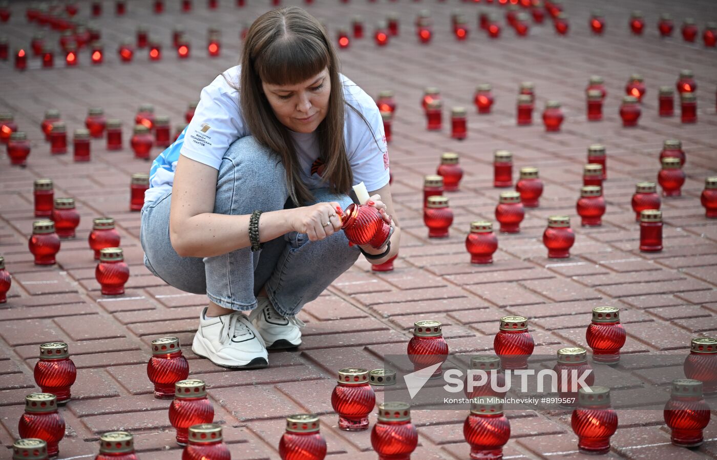 Russia WWII Victory Anniversary Candle Event