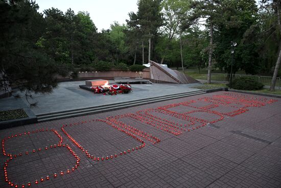 Russia WWII Victory Anniversary Candle Event