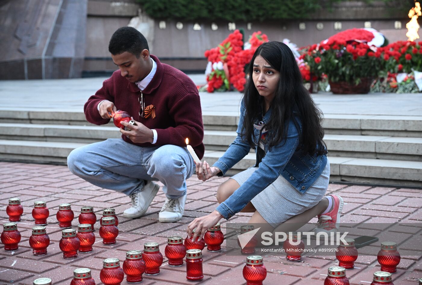 Russia WWII Victory Anniversary Candle Event