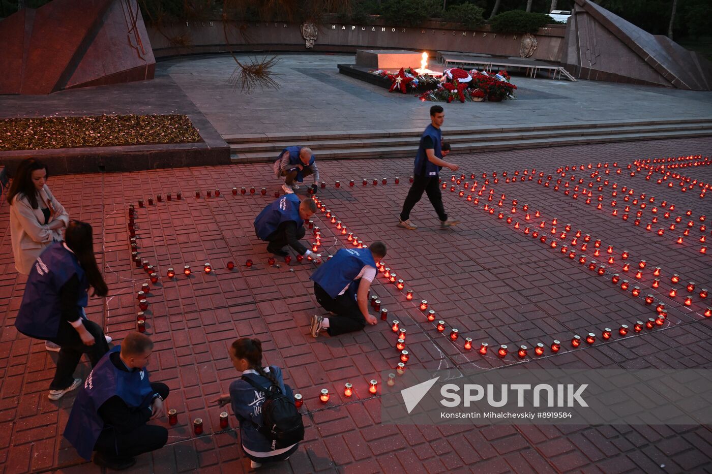 Russia WWII Victory Anniversary Candle Event