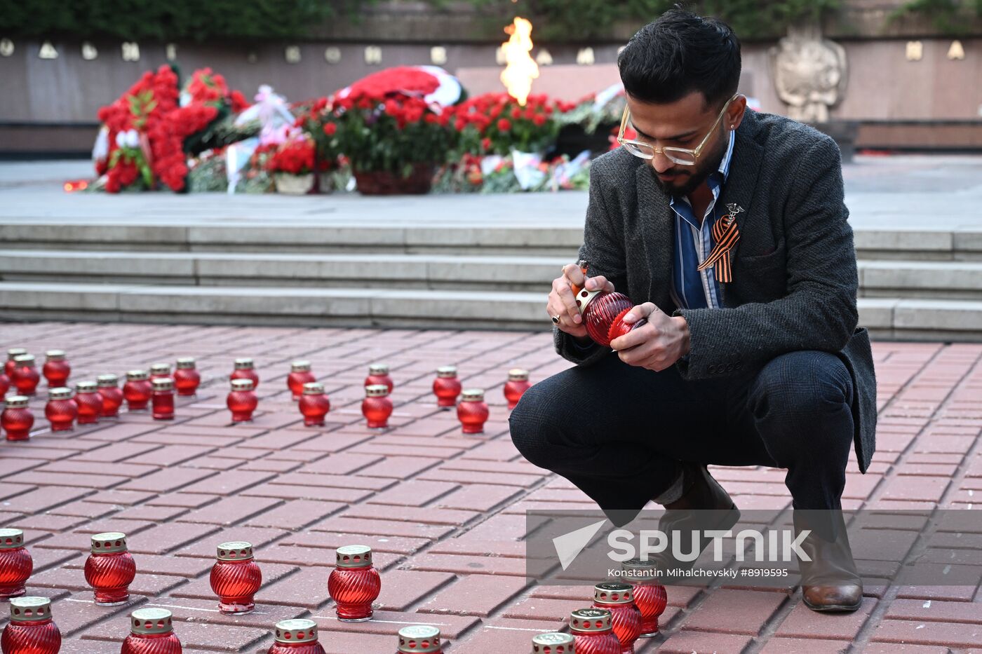 Russia WWII Victory Anniversary Candle Event