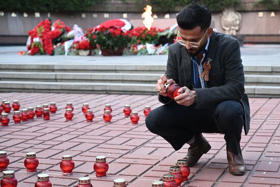 Russia WWII Victory Anniversary Candle Event