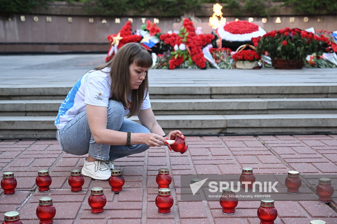 Russia WWII Victory Anniversary Candle Event