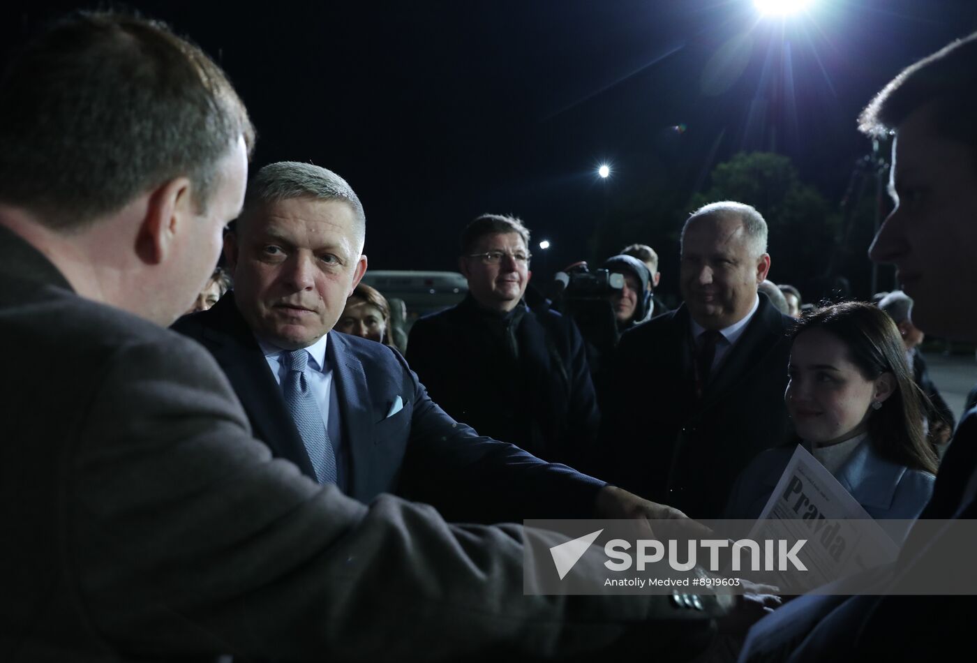 Arrival of Prime Minister of the Slovak Republic Robert Fico in Moscow