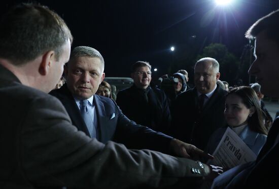 Arrival of Prime Minister of the Slovak Republic Robert Fico in Moscow