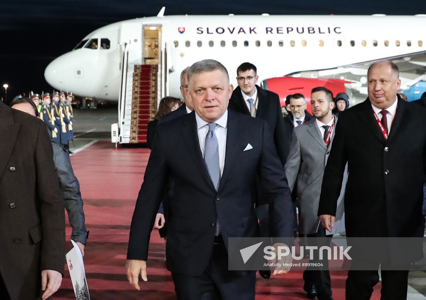 Arrival of Prime Minister of the Slovak Republic Robert Fico in Moscow