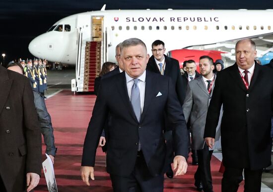 Arrival of Prime Minister of the Slovak Republic Robert Fico in Moscow