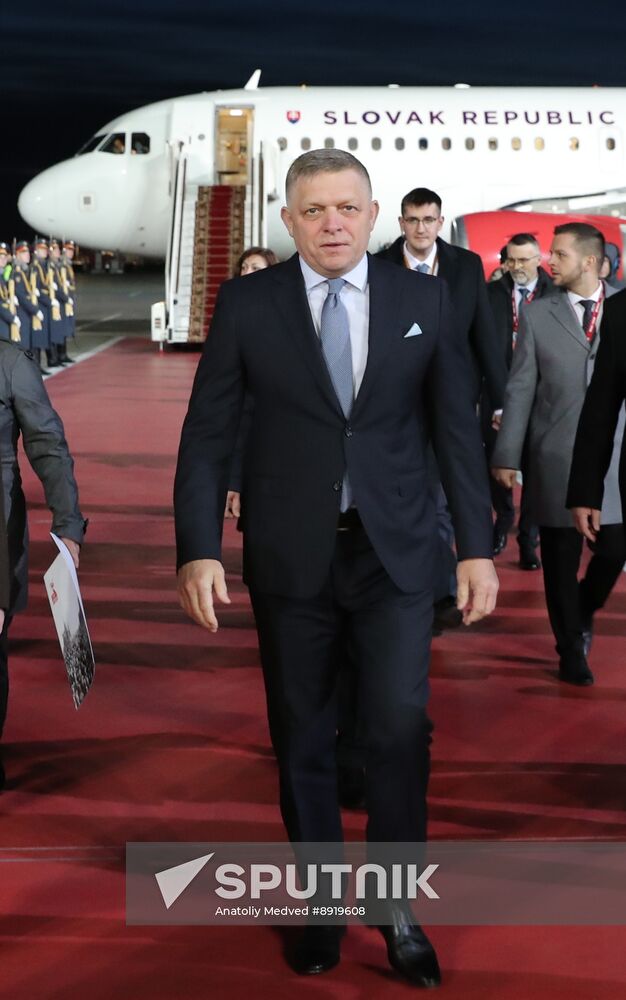 Arrival of Prime Minister of the Slovak Republic Robert Fico in Moscow