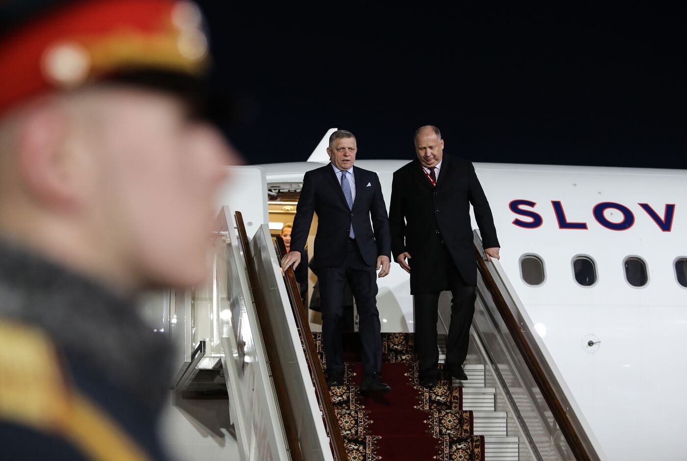 Arrival of Prime Minister of the Slovak Republic Robert Fico in Moscow