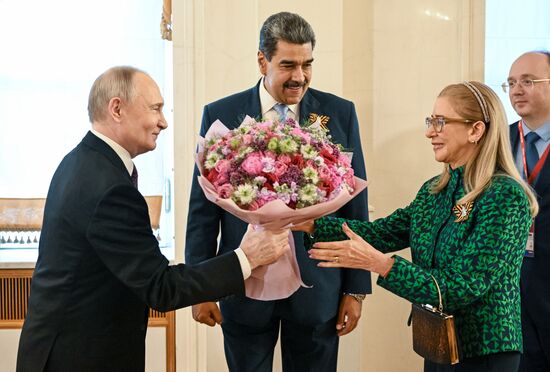 President of Russia Vladimir Putin and President of Venezuela Nicolas Maduro, who arrived in the Kremlin for a gala concert held for heads of foreign delegations invited to the celebrations of the 80th anniversary of Victory in the Great Patriotic War. Location: Russia, Moscow. Author: Sergey Bobylev/Sputnik. Heads of foreign delegations arrive in Kremlin for gala concert